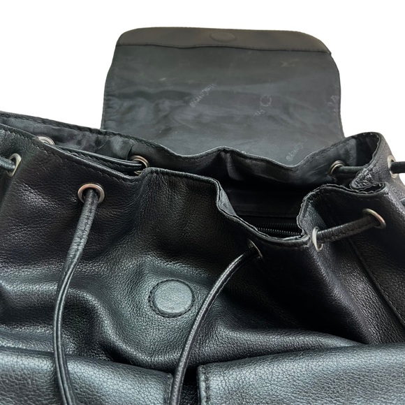 Franklin Covey Black Leather Purse/Small Back Pack - Picture 3 of 13